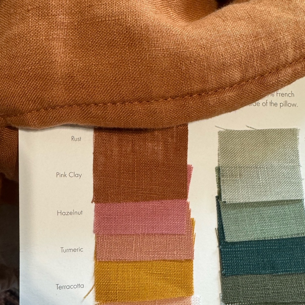 Bed Threads 100% French Flax Linen Rust Quilt - Medium - Picture 5 of 5